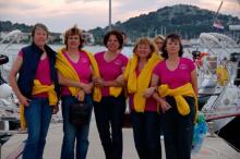 auf dem Weg zur Siegerehrung