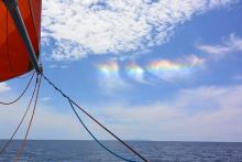 Impression, Segel, Meer und Himmel